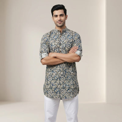 Kalamkari Short Kurta | The Kalamkari Haldi