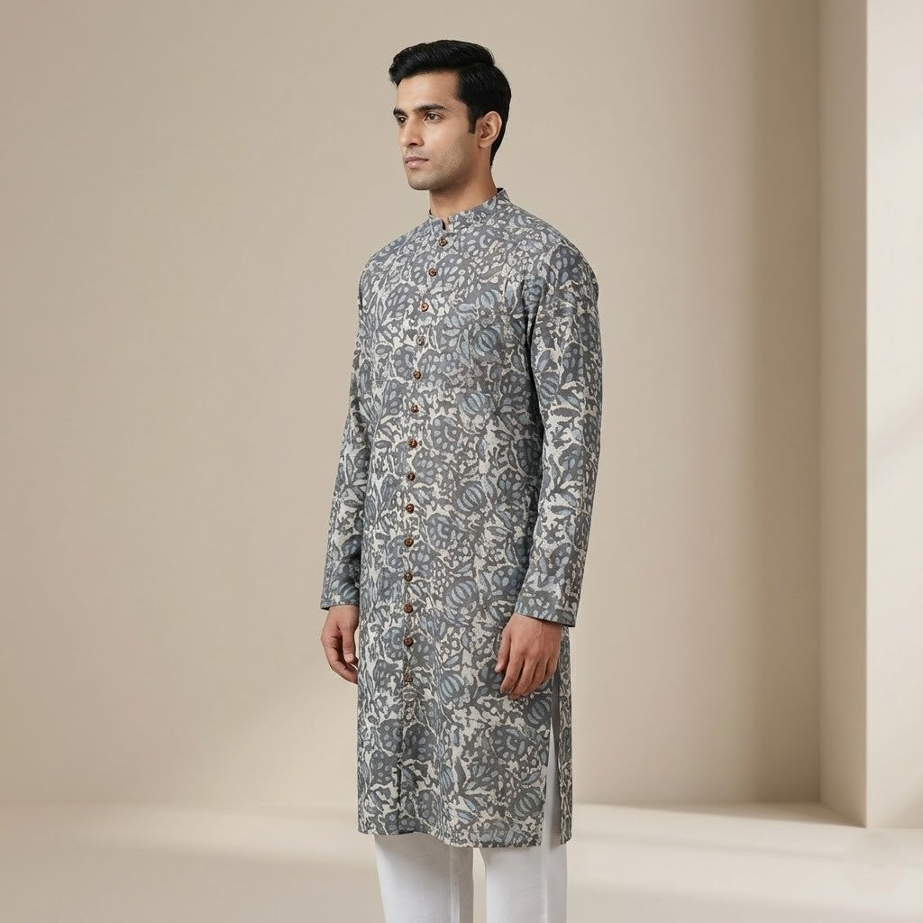 Dabu Bagru | Mitti Grey