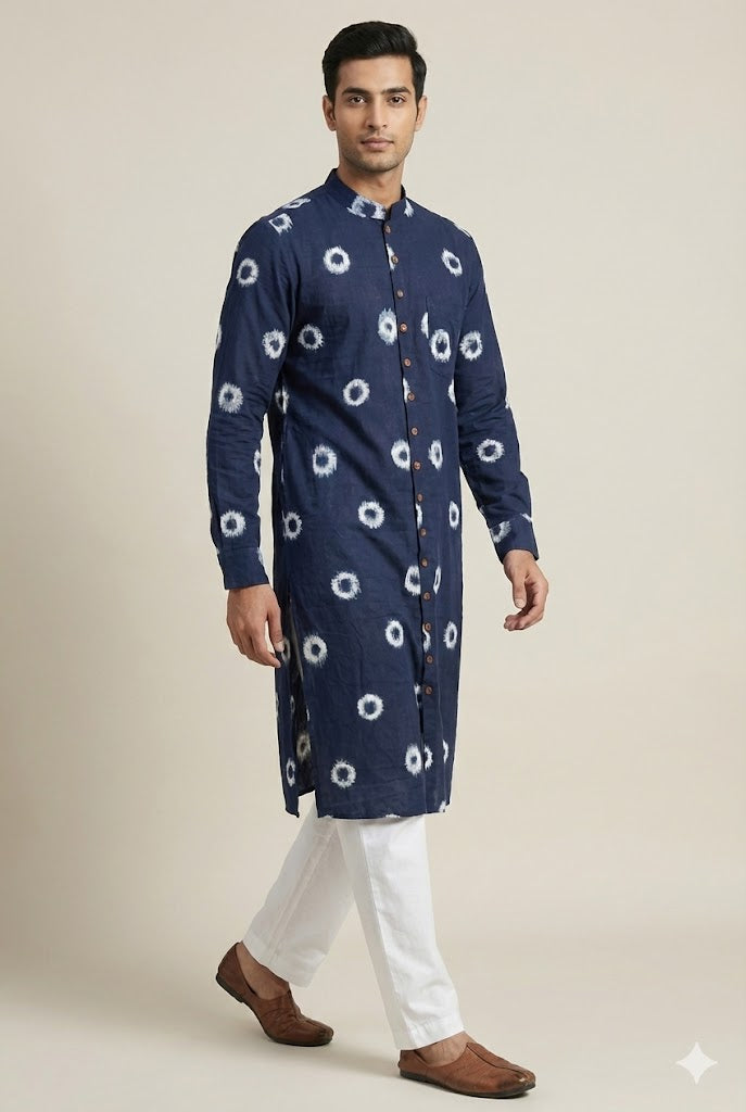 Ikat | Blue & White Chevron